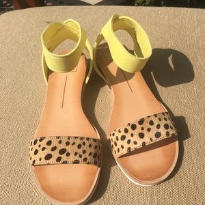 Dolce Vita Yellow Leopard Sandals